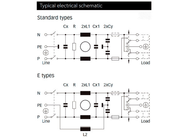 Schaffner FN 39x Schematic